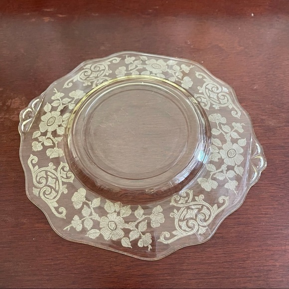 Vintage 1930s Cambridge Apple Blossom Yellow One Salad Plate - Picture 9 of 11